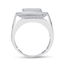 Load image into Gallery viewer, Sterling Silver Round Diamond Micro - Pave Mens Ring 1/2 Cttw - Splendid Jewellery