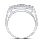 Sterling Silver Round Diamond Micro - Pave Mens Ring 1/4 Cttw - Splendid Jewellery