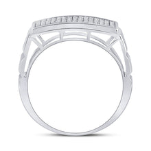 Load image into Gallery viewer, Sterling Silver Round Diamond Micro - Pave Mens Ring 1/4 Cttw - Splendid Jewellery