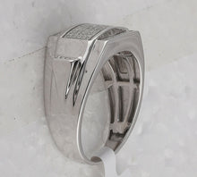 Load image into Gallery viewer, Sterling Silver Round Diamond Micro - Pave Mens Ring 1/4 Cttw - Splendid Jewellery