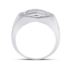 Load image into Gallery viewer, Sterling Silver Round Diamond Micro - Pave Mens Ring 1/5 Cttw - Splendid Jewellery