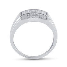 Load image into Gallery viewer, Sterling Silver Round Diamond Micro - Pave Mens Ring 1/6 Cttw - Splendid Jewellery