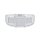 Sterling Silver Round Diamond Micro Pave Ring 1/6 Cttw - Splendid Jewellery
