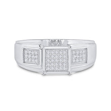 Load image into Gallery viewer, Sterling Silver Round Diamond Micro Pave Ring 1/6 Cttw - Splendid Jewellery