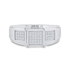Sterling Silver Round Diamond Micro Pave Ring 1/6 Cttw - Splendid Jewellery