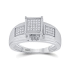 Sterling Silver Round Diamond Micro Pave Ring 1/6 Cttw - Splendid Jewellery