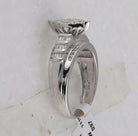 Sterling Silver Round Diamond Oval Cluster Bridal Wedding Engagement Ring 1/2 Cttw - Splendid Jewellery
