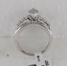 Sterling Silver Round Diamond Oval Cluster Bridal Wedding Engagement Ring 1/2 Cttw - Splendid Jewellery