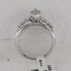 Sterling Silver Round Diamond Oval Cluster Bridal Wedding Engagement Ring 1/2 Cttw - Splendid Jewellery