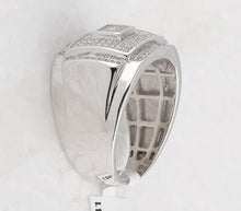 Load image into Gallery viewer, Sterling Silver Round Diamond P3 Gift Micro - Pave Mens Ring 1/4 Cttw - Splendid Jewellery