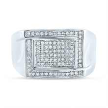 Load image into Gallery viewer, Sterling Silver Round Diamond P3 Micro - Pave Ring 1/3 Cttw - Splendid Jewellery
