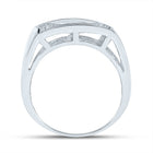 Sterling Silver Round Diamond P3 Micro - Pave Ring 1/3 Cttw - Splendid Jewellery