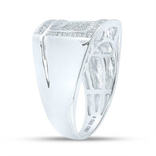 Load image into Gallery viewer, Sterling Silver Round Diamond P3 Micro - Pave Ring 1/3 Cttw - Splendid Jewellery