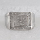 Sterling Silver Round Diamond P3 Micro - Pave Ring 1/3 Cttw - Splendid Jewellery