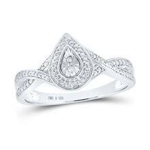 Load image into Gallery viewer, Sterling Silver Round Diamond Ring 0.01 Cttw - Splendid Jewellery