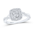 Sterling Silver Round Diamond Ring 0.03 Cttw - Splendid Jewellery