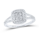 Sterling Silver Round Diamond Ring 0.03 Cttw - Splendid Jewellery
