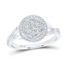 Load image into Gallery viewer, Sterling Silver Round Diamond Ring 0.03 Cttw - Splendid Jewellery