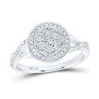 Sterling Silver Round Diamond Ring 0.03 Cttw - Splendid Jewellery