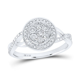 Sterling Silver Round Diamond Ring 0.03 Cttw - Splendid Jewellery