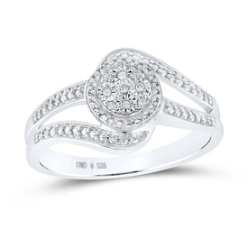 Sterling Silver Round Diamond Ring 0.03 Cttw - Splendid Jewellery