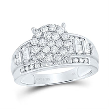 Load image into Gallery viewer, Sterling Silver Round Diamond Ring 1 Cttw - Splendid Jewellery