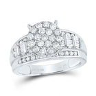 Sterling Silver Round Diamond Ring 1 Cttw - Splendid Jewellery