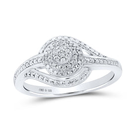 Sterling Silver Round Diamond Ring 1/10 Cttw - Splendid Jewellery