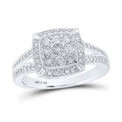 Sterling Silver Round Diamond Ring 1/12 Cttw - Splendid Jewellery