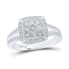 Sterling Silver Round Diamond Ring 1/12 Cttw - Splendid Jewellery