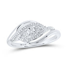Sterling Silver Round Diamond Ring 1/12 Cttw - Splendid Jewellery