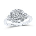 Sterling Silver Round Diamond Ring 1/12 Cttw - Splendid Jewellery