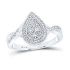 Sterling Silver Round Diamond Ring 1/12 Cttw - Splendid Jewellery