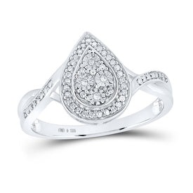 Sterling Silver Round Diamond Ring 1/12 Cttw - Splendid Jewellery