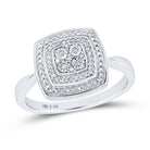 Sterling Silver Round Diamond Ring 1/12 Cttw - Splendid Jewellery