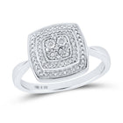 Sterling Silver Round Diamond Ring 1/12 Cttw - Splendid Jewellery