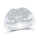 Sterling Silver Round Diamond Ring 1/2 Cttw - Splendid Jewellery