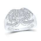 Sterling Silver Round Diamond Ring 1/2 Cttw - Splendid Jewellery