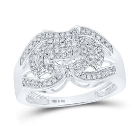 Sterling Silver Round Diamond Ring 1/2 Cttw - Splendid Jewellery