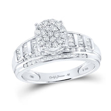 Load image into Gallery viewer, Sterling Silver Round Diamond Ring 1/2 Cttw - Splendid Jewellery