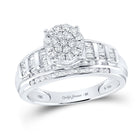 Sterling Silver Round Diamond Ring 1/2 Cttw - Splendid Jewellery