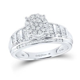 Sterling Silver Round Diamond Ring 1/2 Cttw - Splendid Jewellery