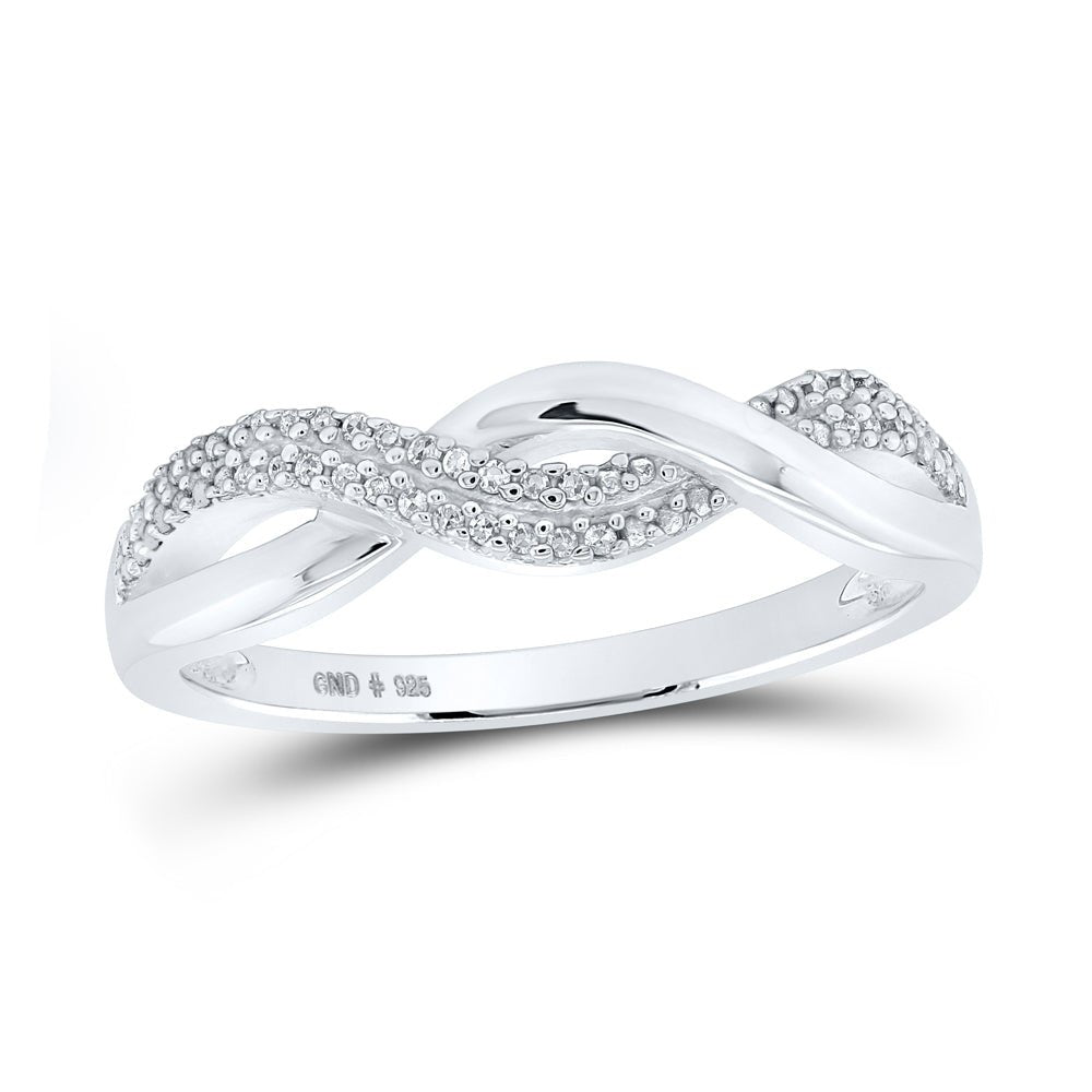 Sterling Silver Round Diamond Ring 1/20 Cttw - Splendid Jewellery