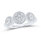 Sterling Silver Round Diamond Ring 1/20 Cttw - Splendid Jewellery