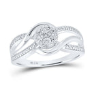 Sterling Silver Round Diamond Ring 1/20 Cttw - Splendid Jewellery