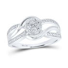 Sterling Silver Round Diamond Ring 1/20 Cttw - Splendid Jewellery