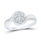 Sterling Silver Round Diamond Ring 1/20 Cttw - Splendid Jewellery