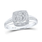 Sterling Silver Round Diamond Ring 1/20 Cttw - Splendid Jewellery