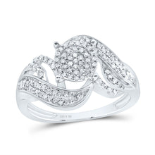 Load image into Gallery viewer, Sterling Silver Round Diamond Ring 1/3 Cttw - Splendid Jewellery