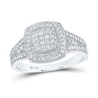 Sterling Silver Round Diamond Ring 1/4 Cttw - Splendid Jewellery
